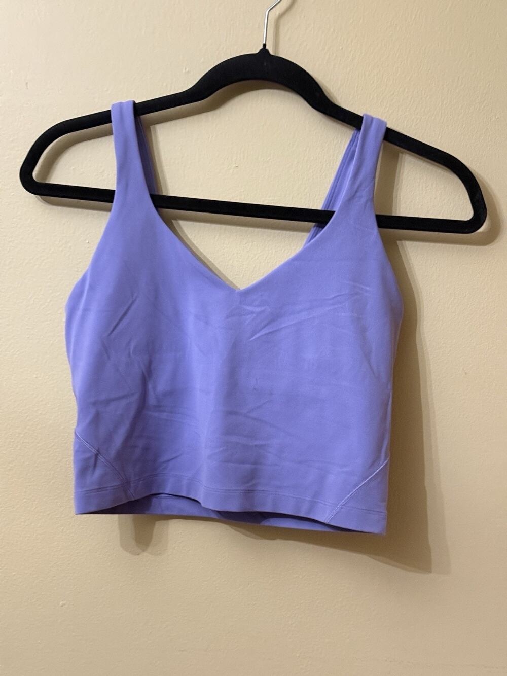 Lululemon Align Tank Top Womens 6 Purple Nulu Crop Yoga Bra Pilates Princess